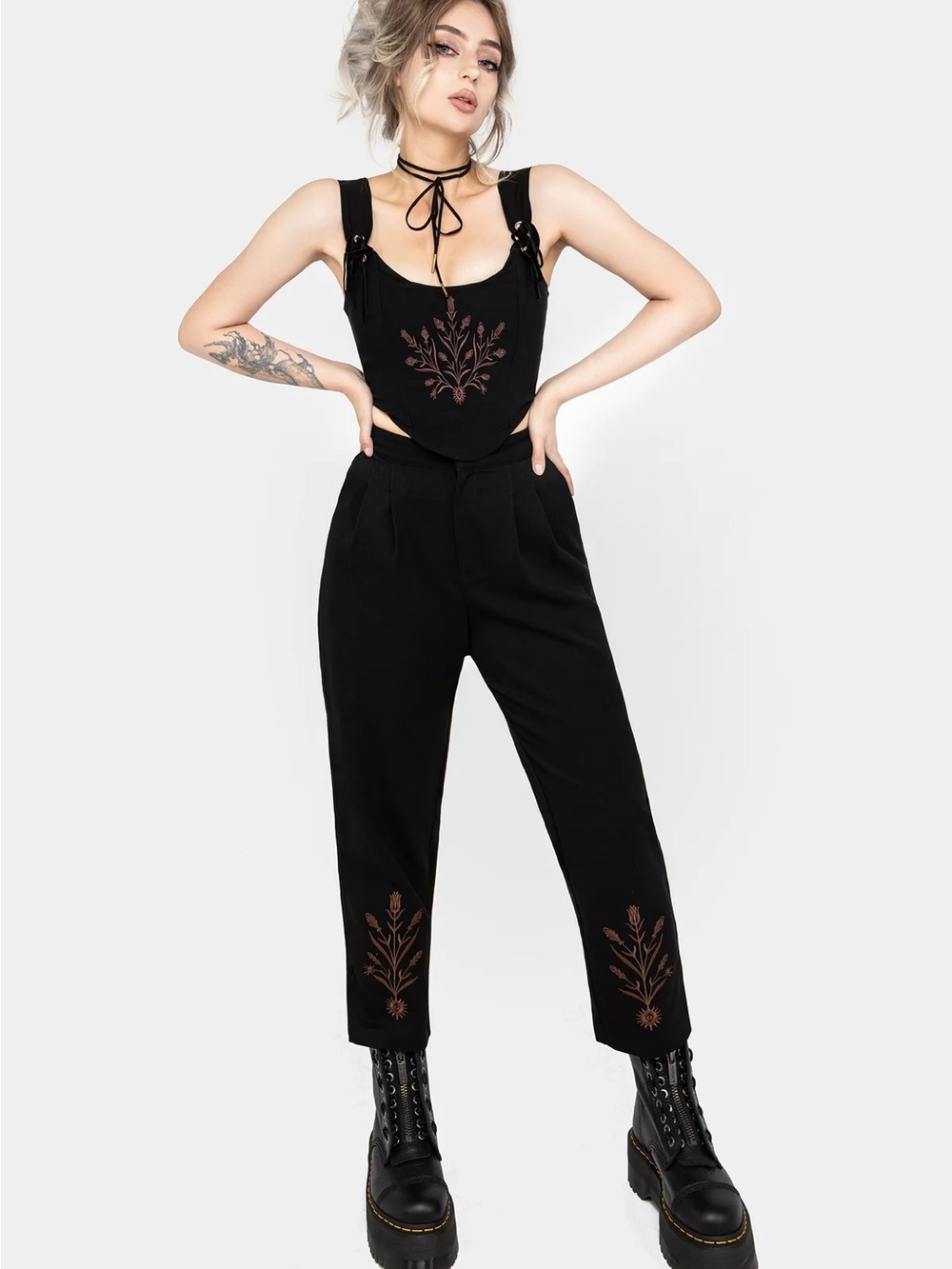 Disturbia Cybele Embroidered Trousers | NWT